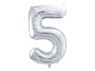 Picture of FOIL BALLOON NUMBER 5 SILVER 34 INCH